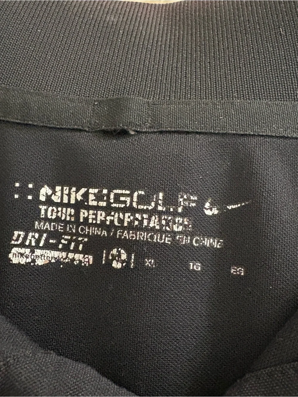 Nike Golf Men's Black Dri-FIT Polo Shirt size XL